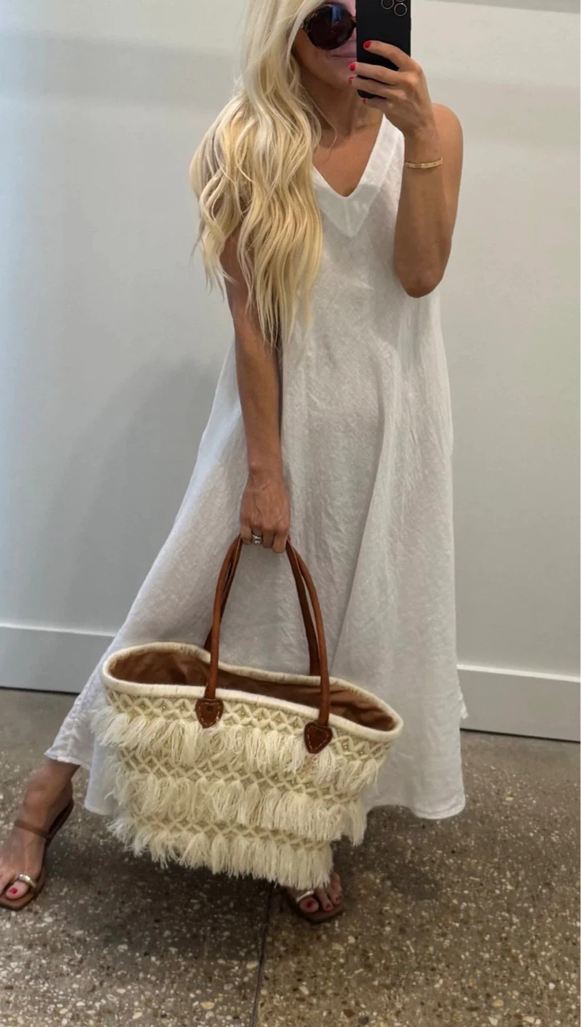 Straw Tassel Beach Bag - photo 2