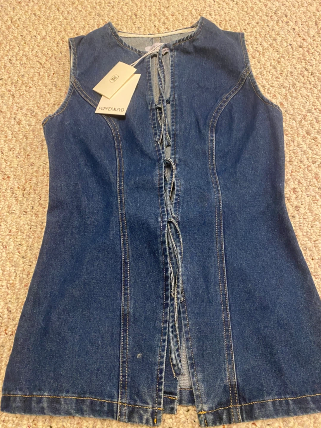 PEPPERMAYO Denim Vest - Size Medium - photo 2