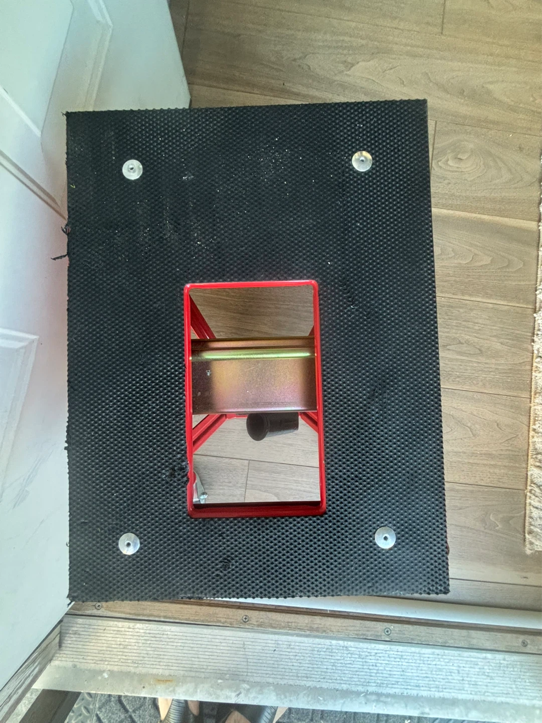 Red Motorcycle Lift Jack Stand