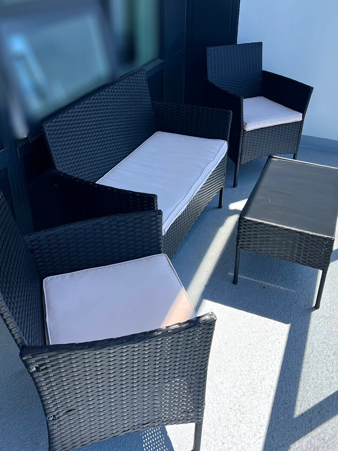 Patio Furniture 4 Piece Patio Set Coffee Table - photo 2