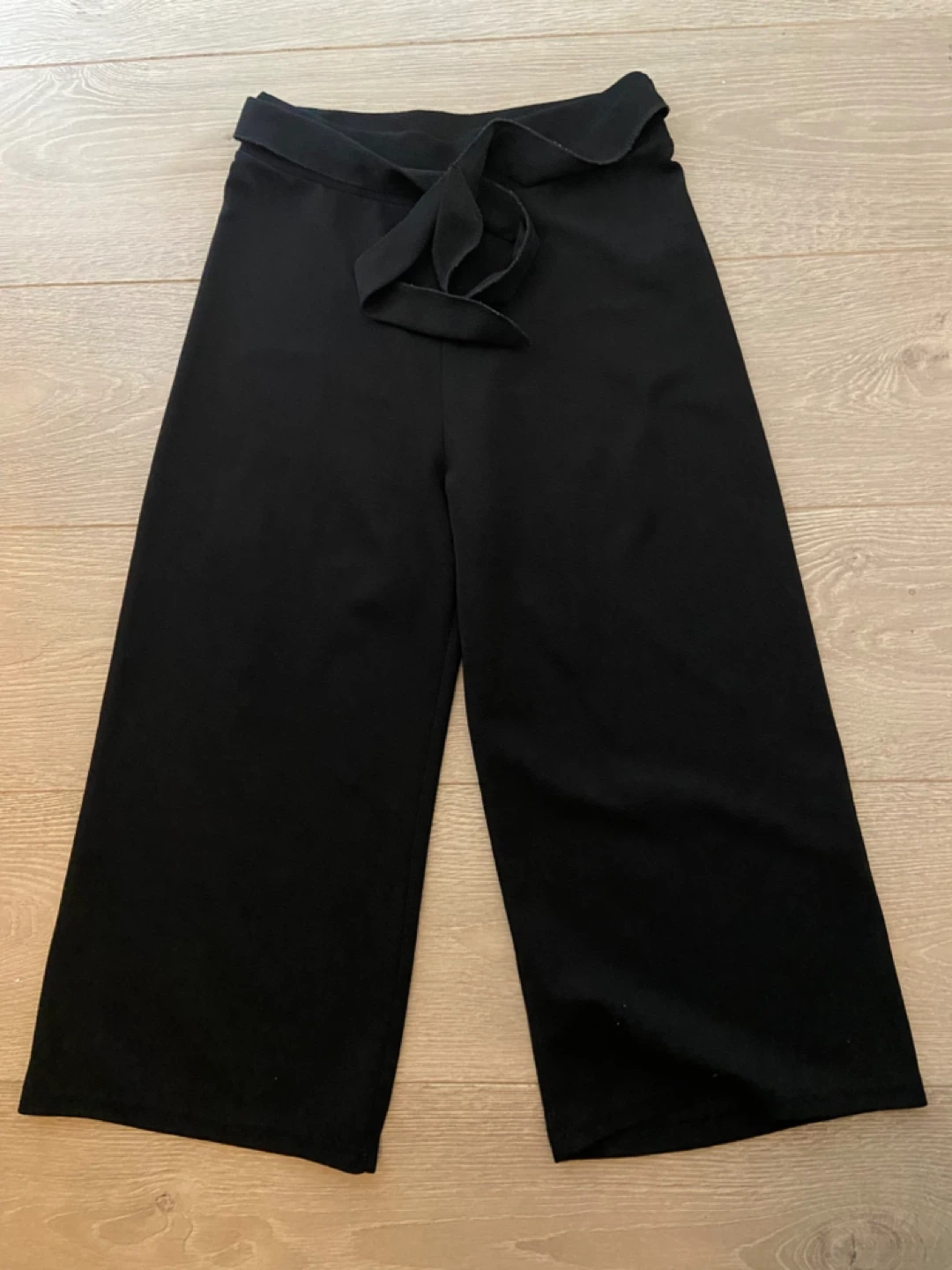 Black Palazzo Pants with Tie Waist - photo 2