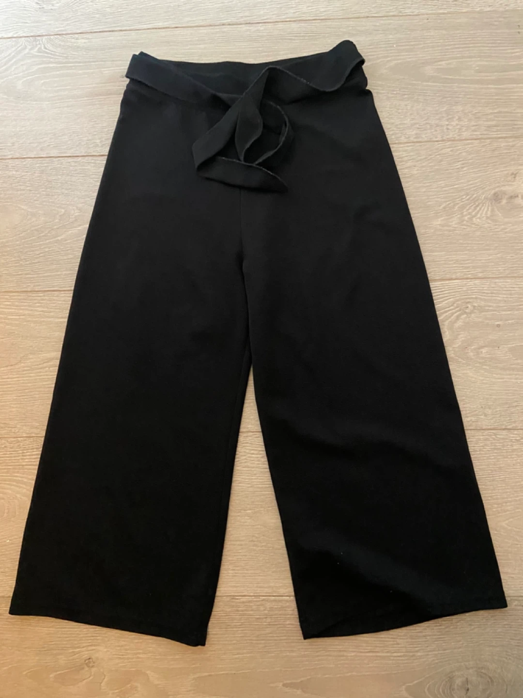 Black Palazzo Pants with Tie Waist