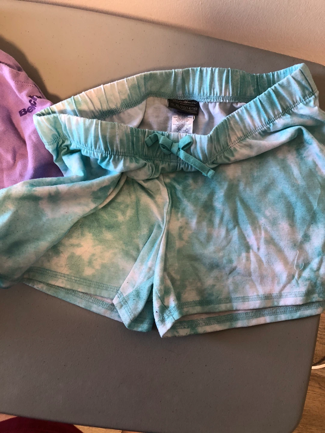 Bench purple and teal tie-dye shorts with matching tank top - photo 3