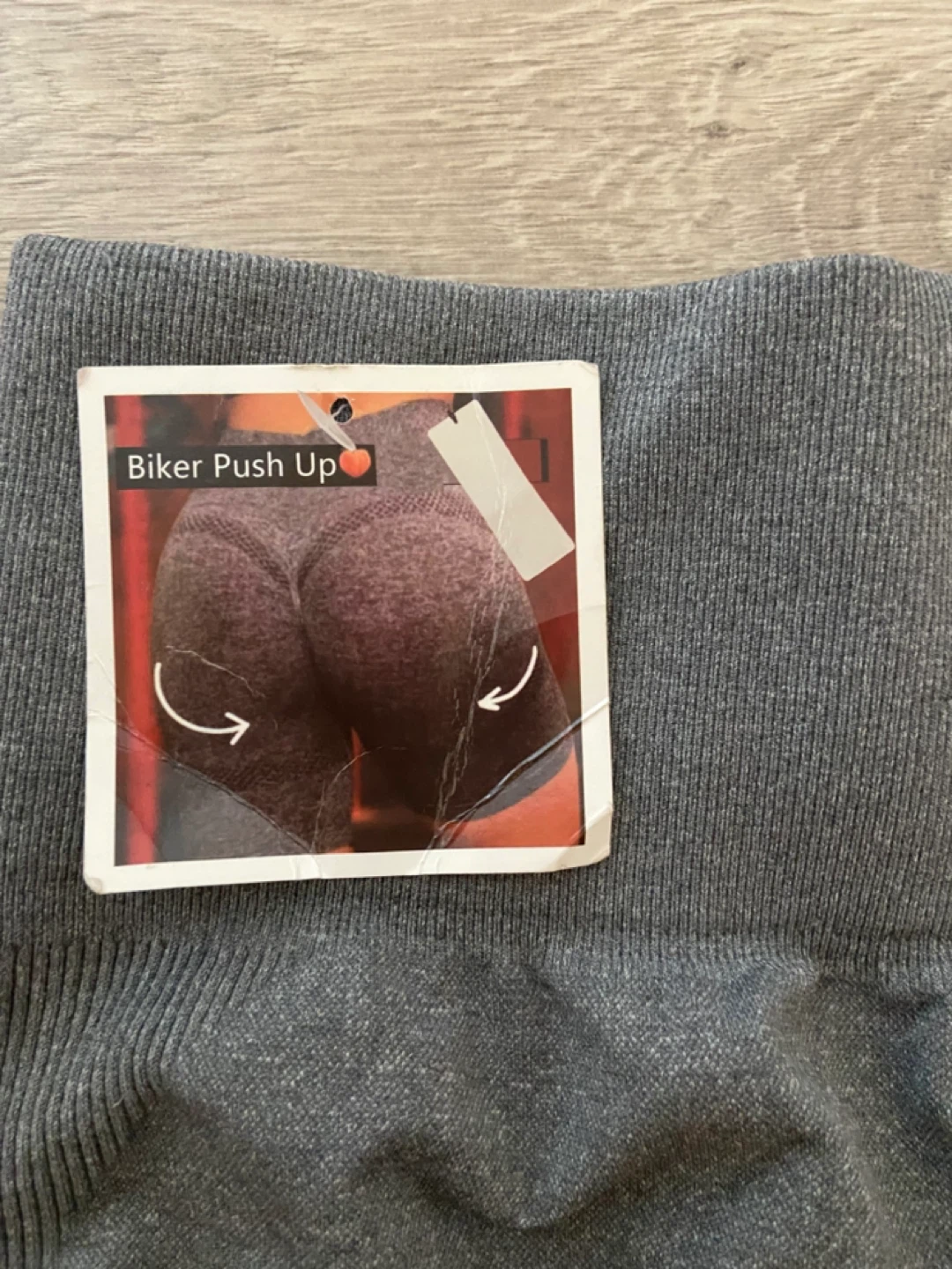 Grey Biker Push Up Shorts - photo 2