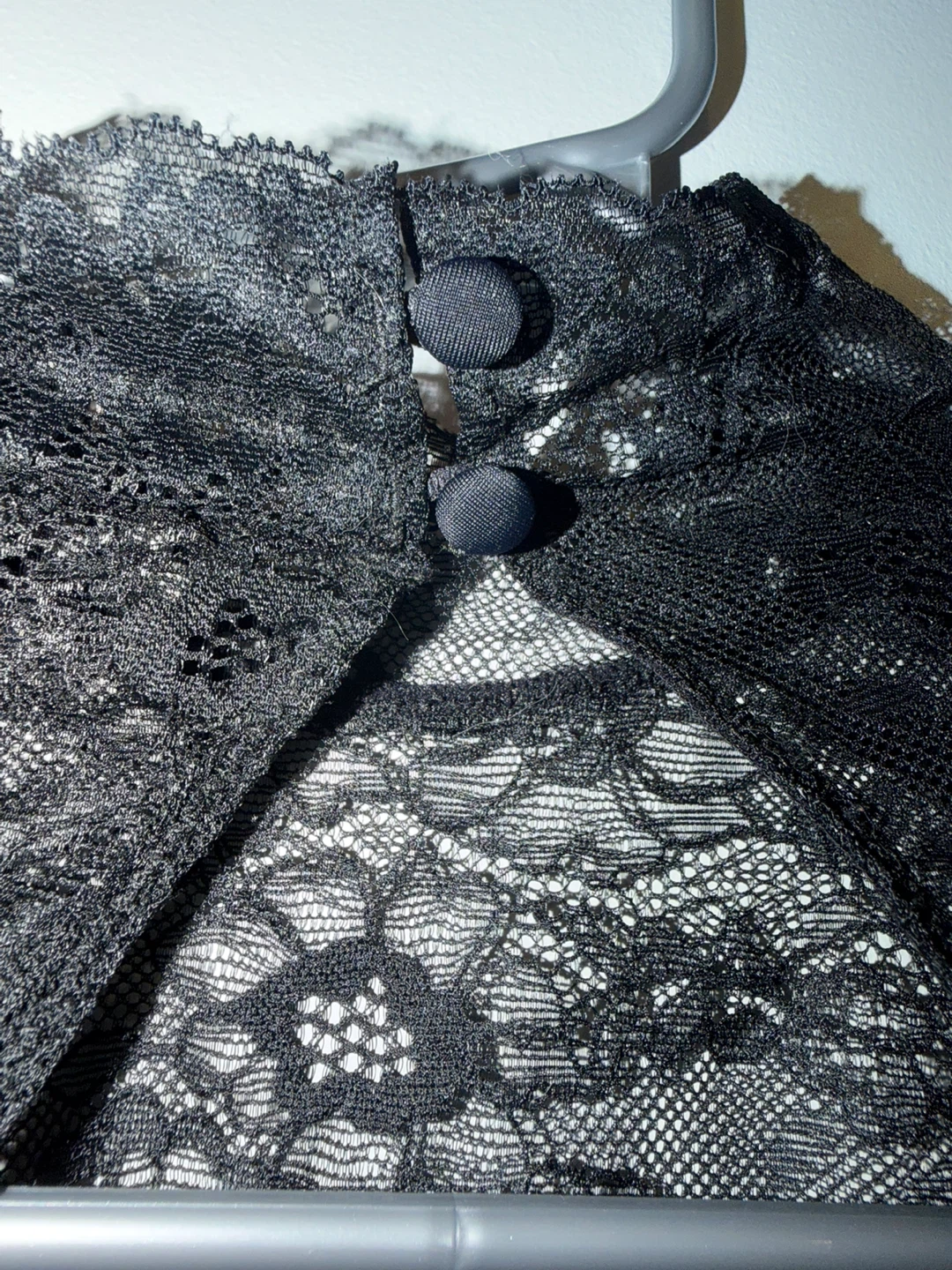 La Vie en Rose Black Lace Crop Top - photo 3
