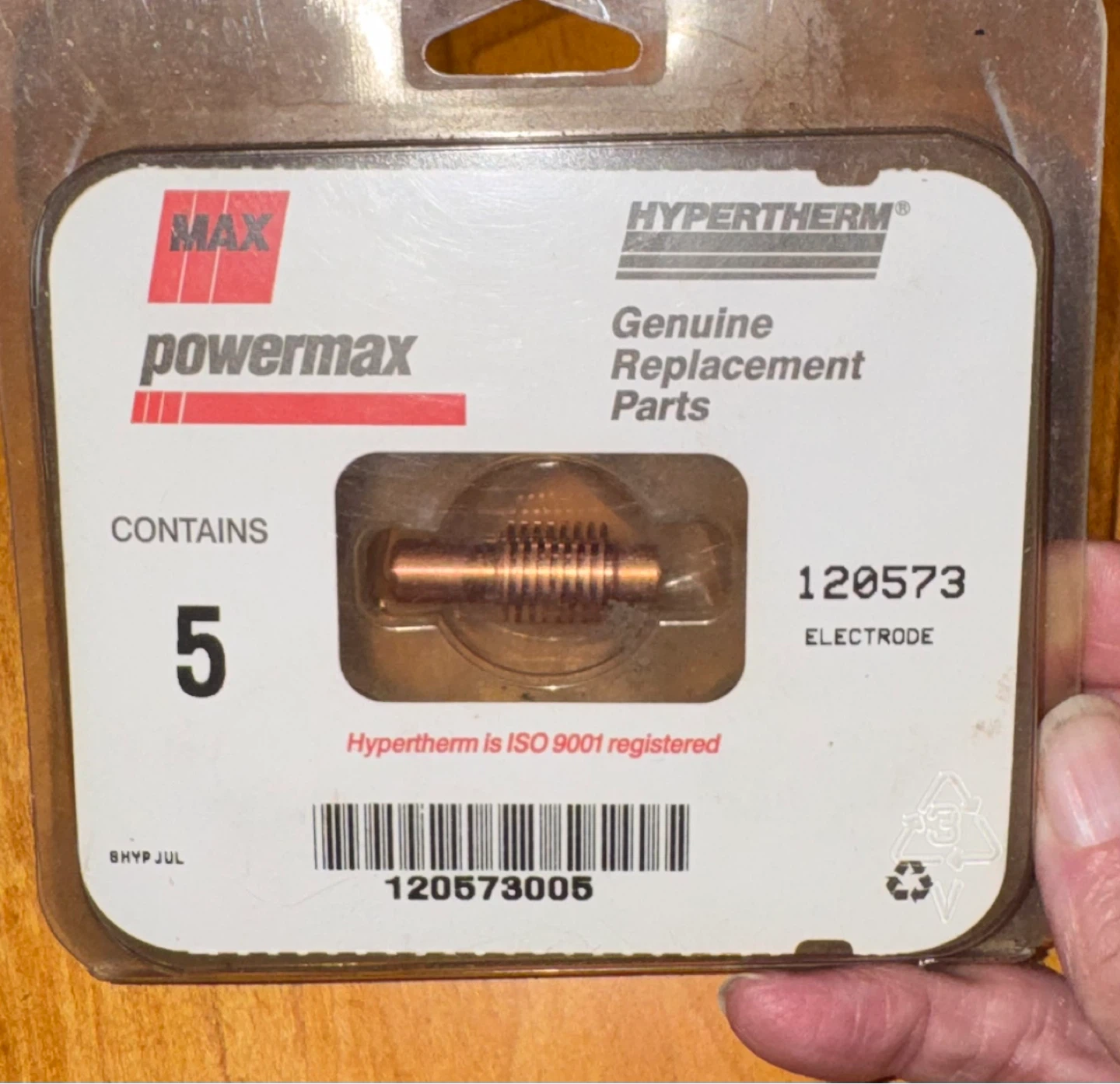 5pc electrodes.  Max Powermax Hypertherm, new