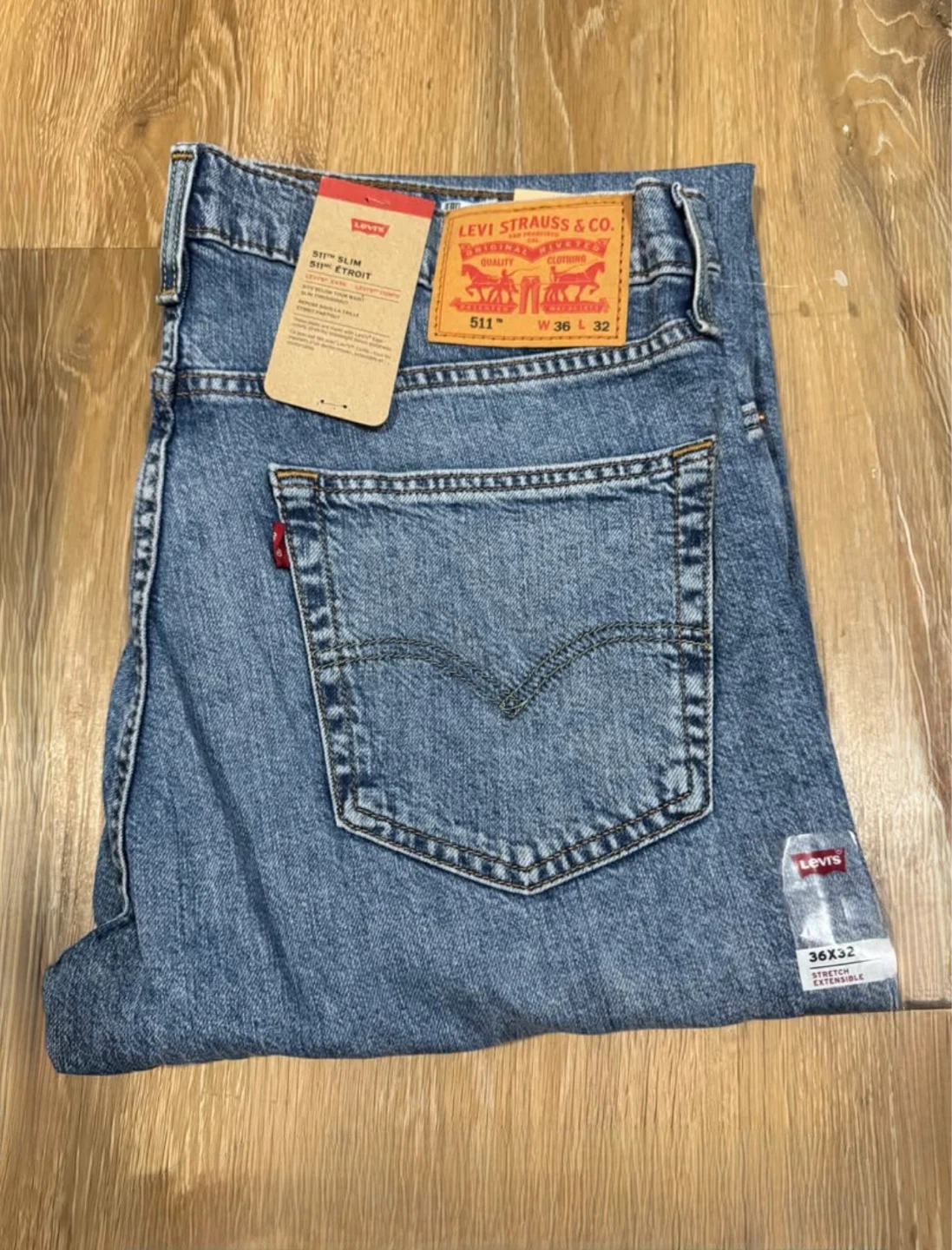 Levi’s 511 Men Slim Light Denim Jeans Size 36x32