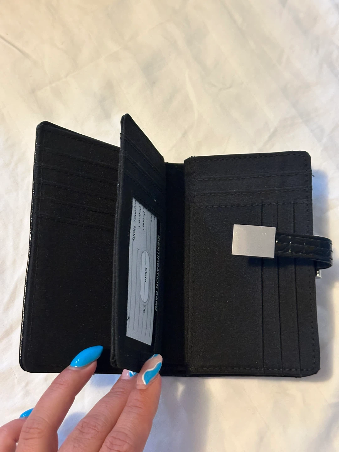 Black Crocodile-Embossed Wallet - photo 5