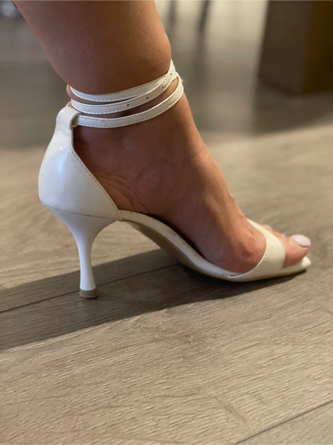White Strappy Heels - photo 3