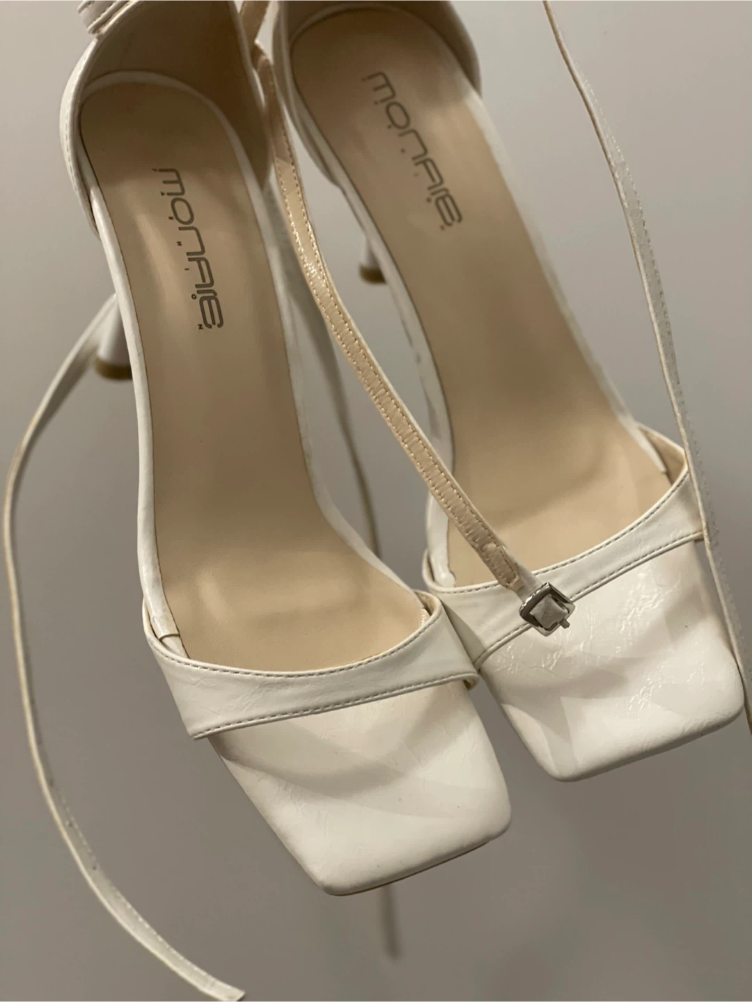 White Strappy Heels - photo 4