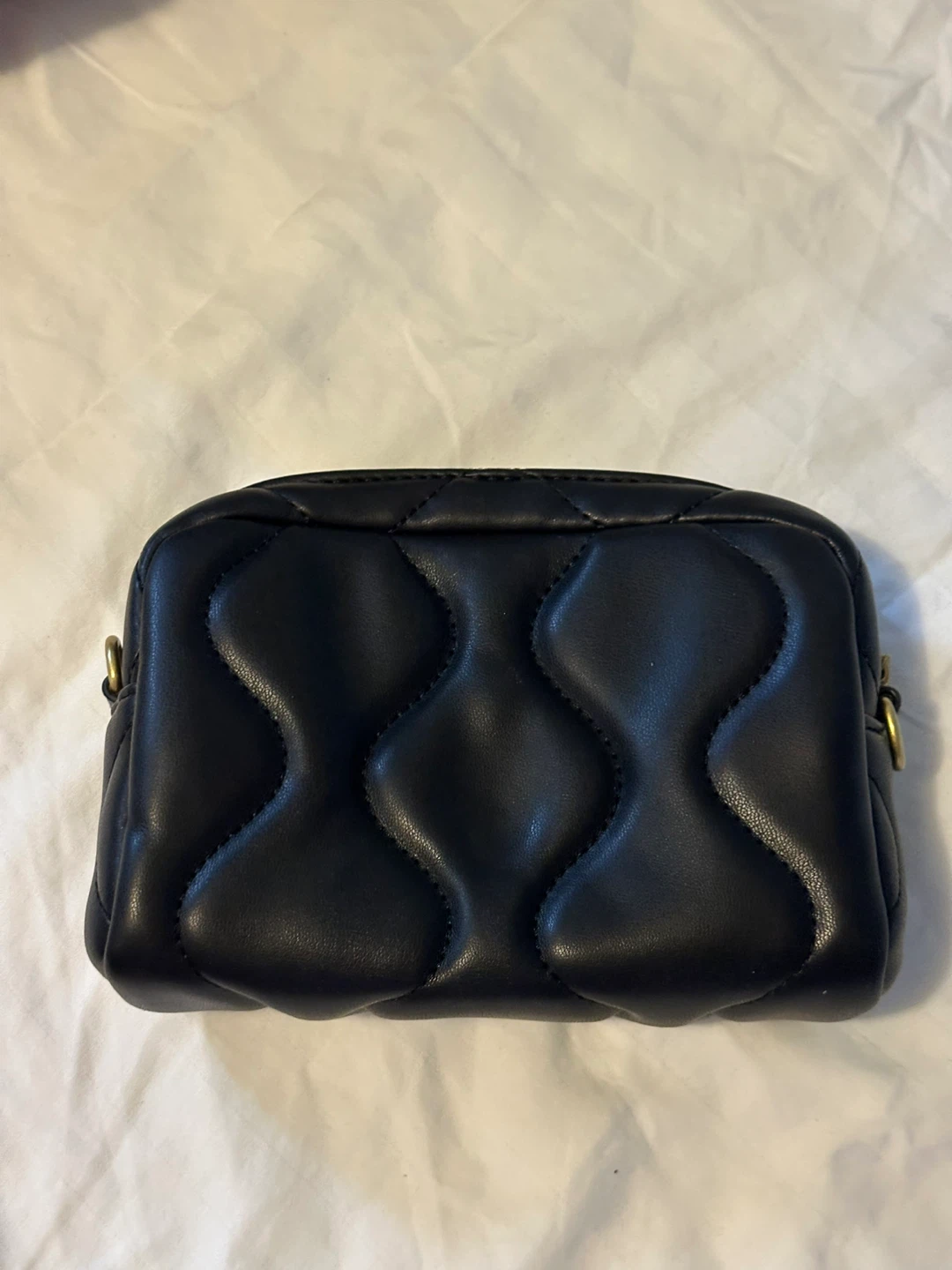 Black Quilted Pouch Bag