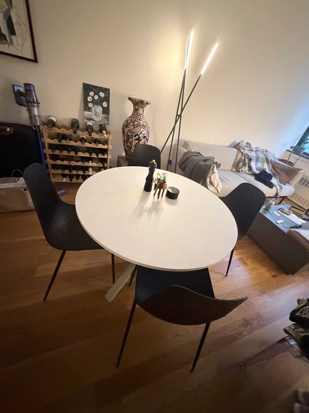 White Oval Dining Table with Chairs (or separate) - photo 3