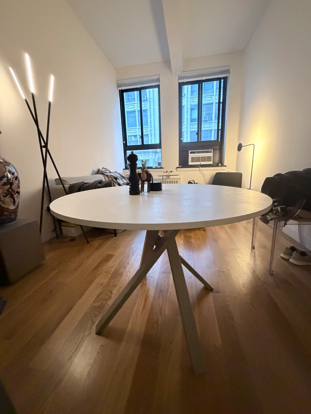 White Oval Dining Table with Chairs (or separate)
