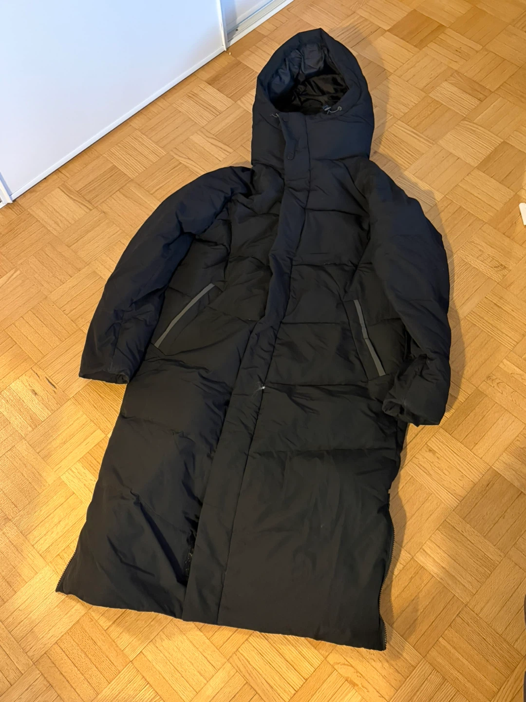 Black Boston Puffer Parka Coat