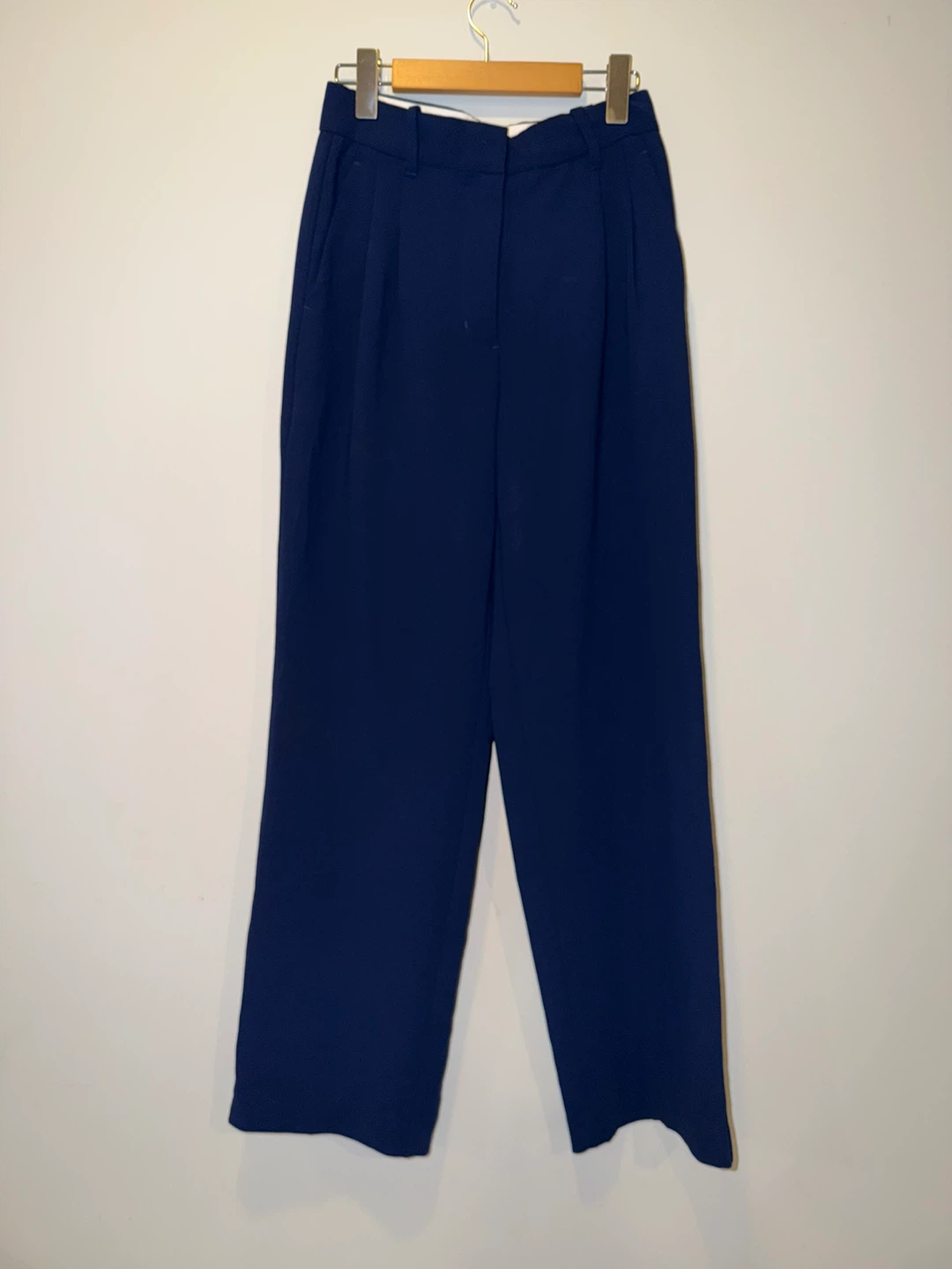 Wilfred Navy Blue Wide Leg Trousers Size 2