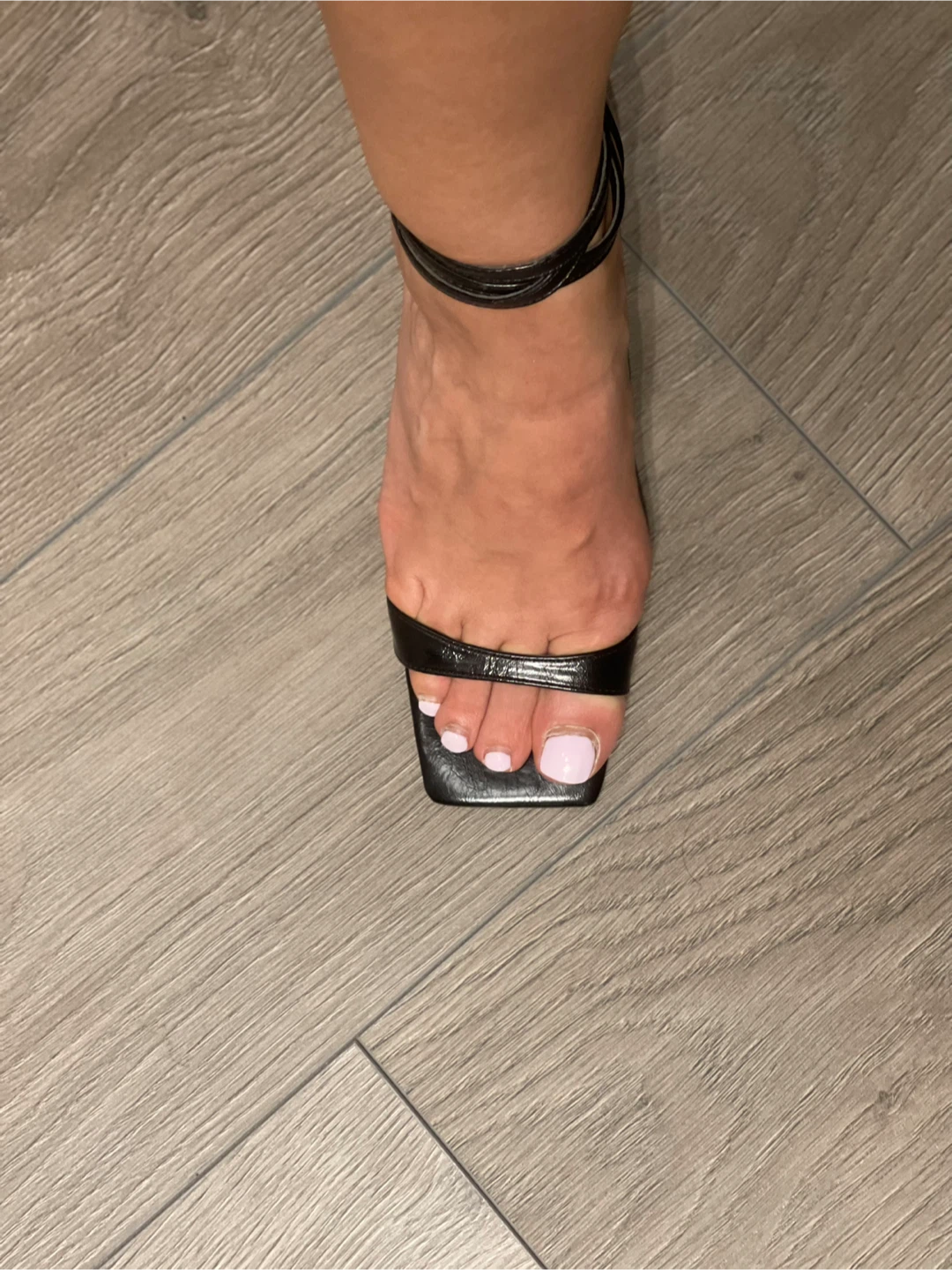 Black Strappy Heeled Sandals