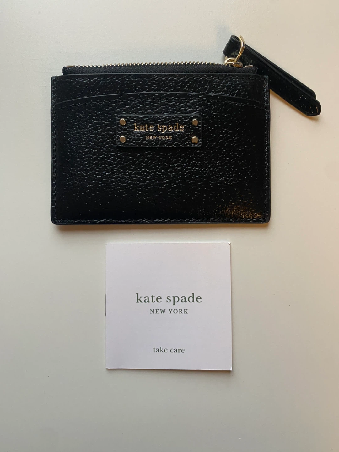 Kate Spade Black Leather Card Holder Wallet