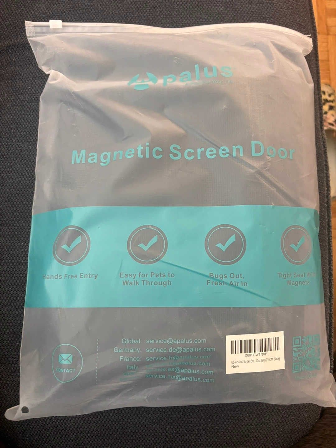 Apalus Magnetic Screen Door 36x83" Brown