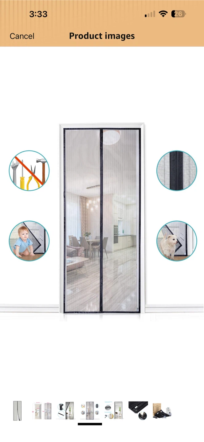 Apalus Magnetic Screen Door 36x83" Brown - photo 4