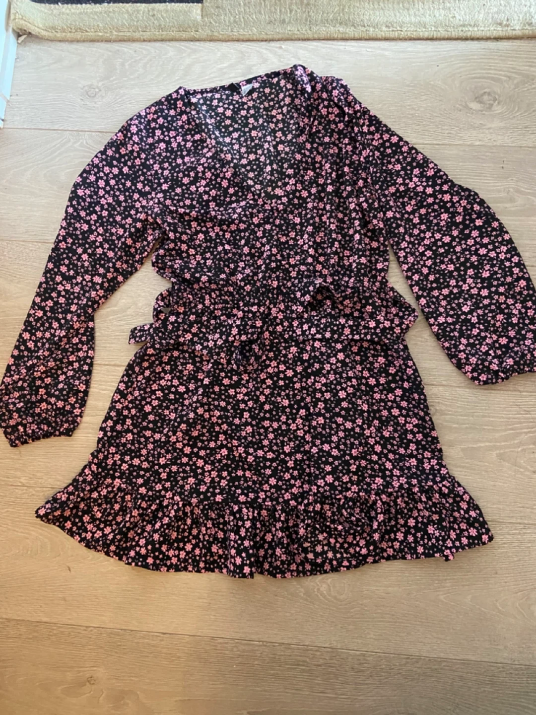 Black & Pink Floral Dress - photo 3