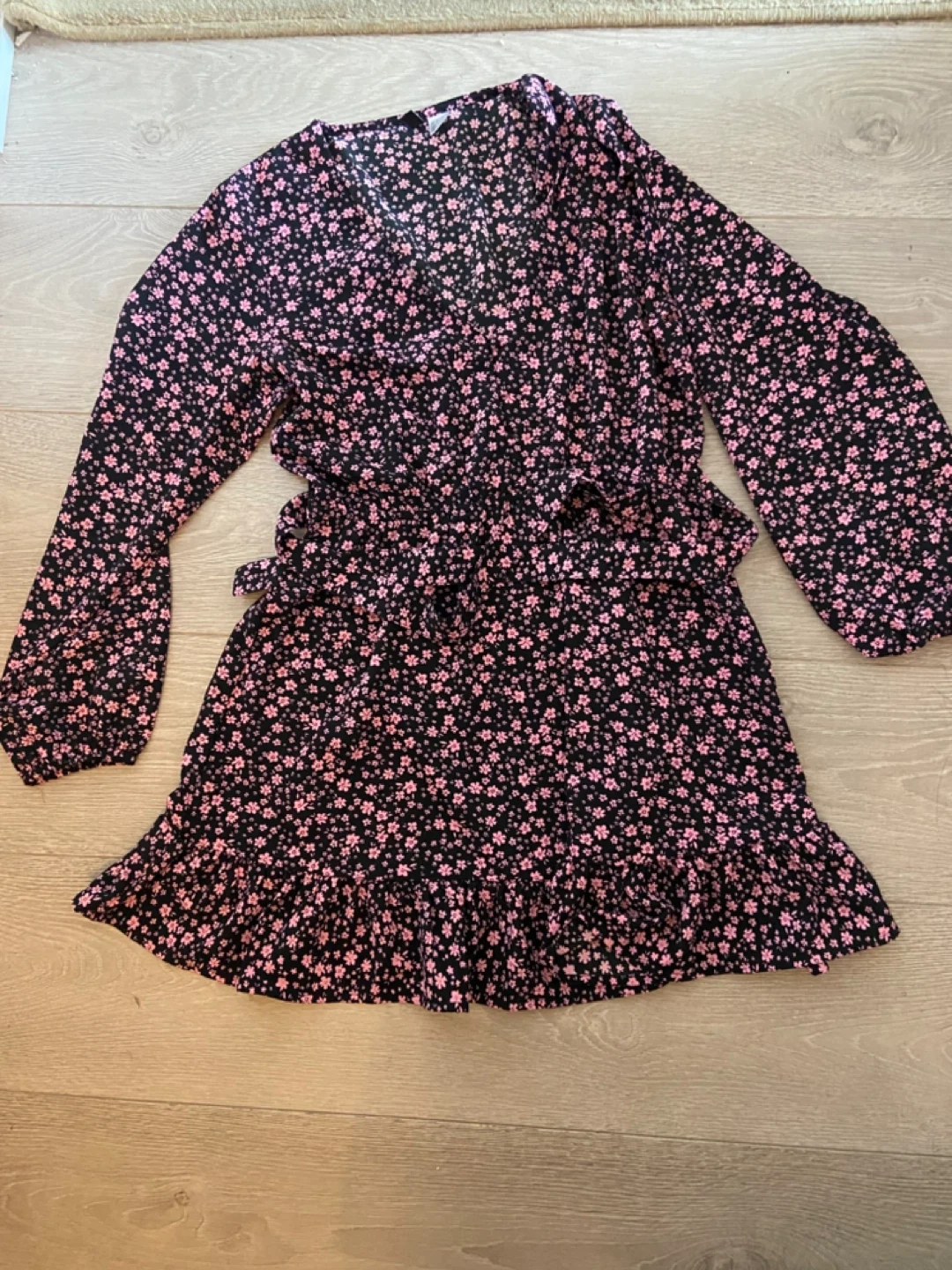 Black & Pink Floral Dress