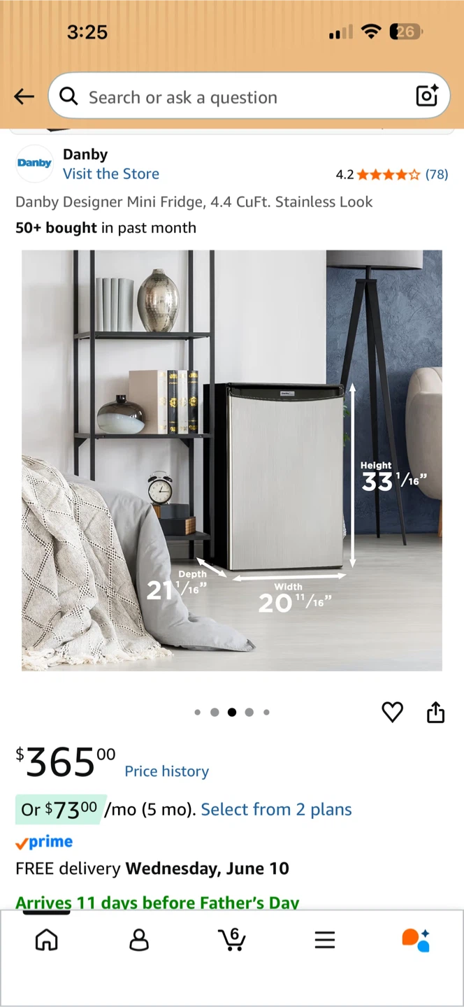 Danby Designer Mini Fridge 4.4 CuFt Stainless Look - photo 2