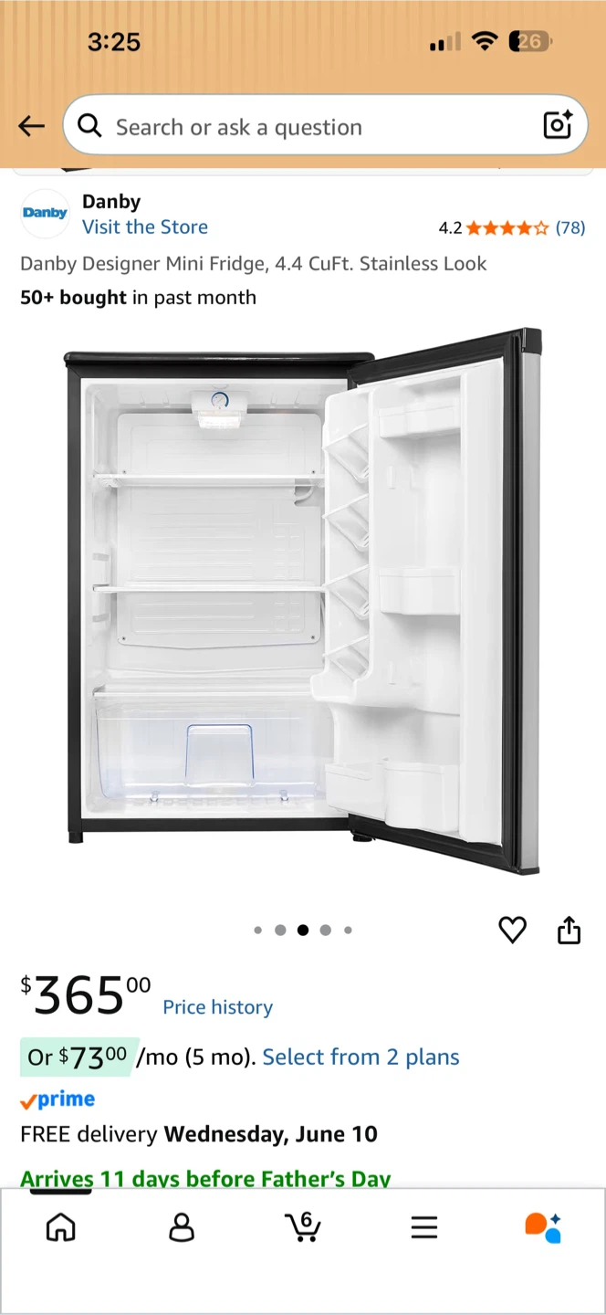Danby Designer Mini Fridge 4.4 CuFt Stainless Look - photo 4