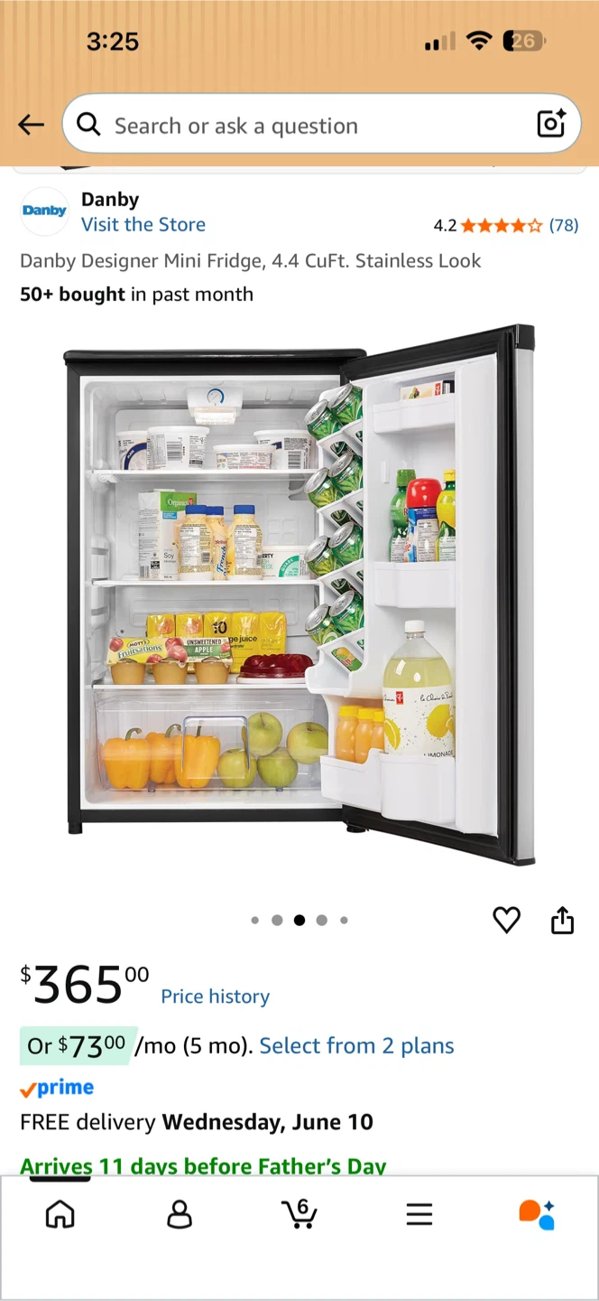 Danby Designer Mini Fridge 4.4 CuFt Stainless Look - photo 5