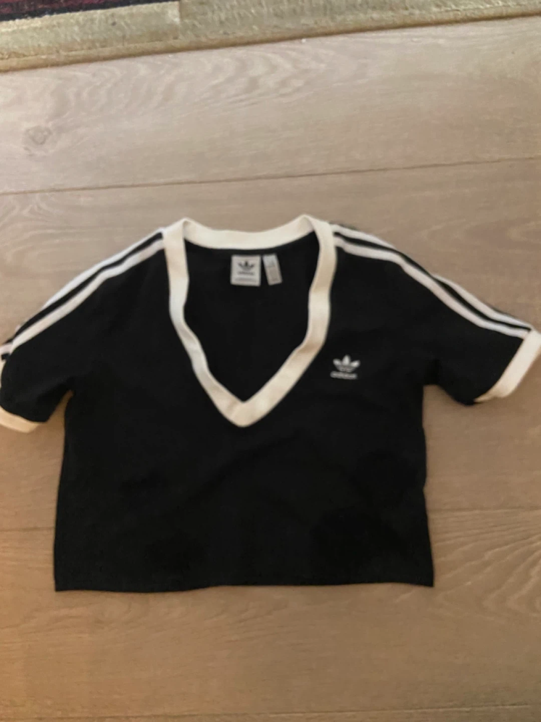Black Adidas Cropped T-Shirt