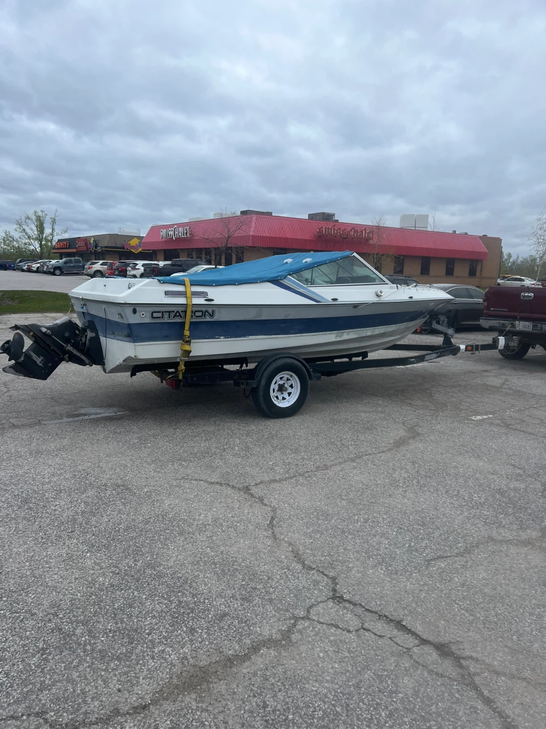 Citation Boat on Trailer