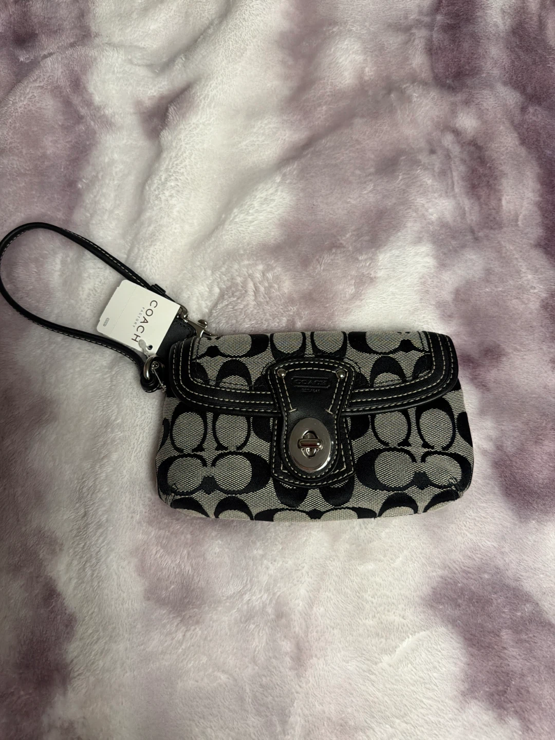 Coach Wristlet Clutch Signature Monogram