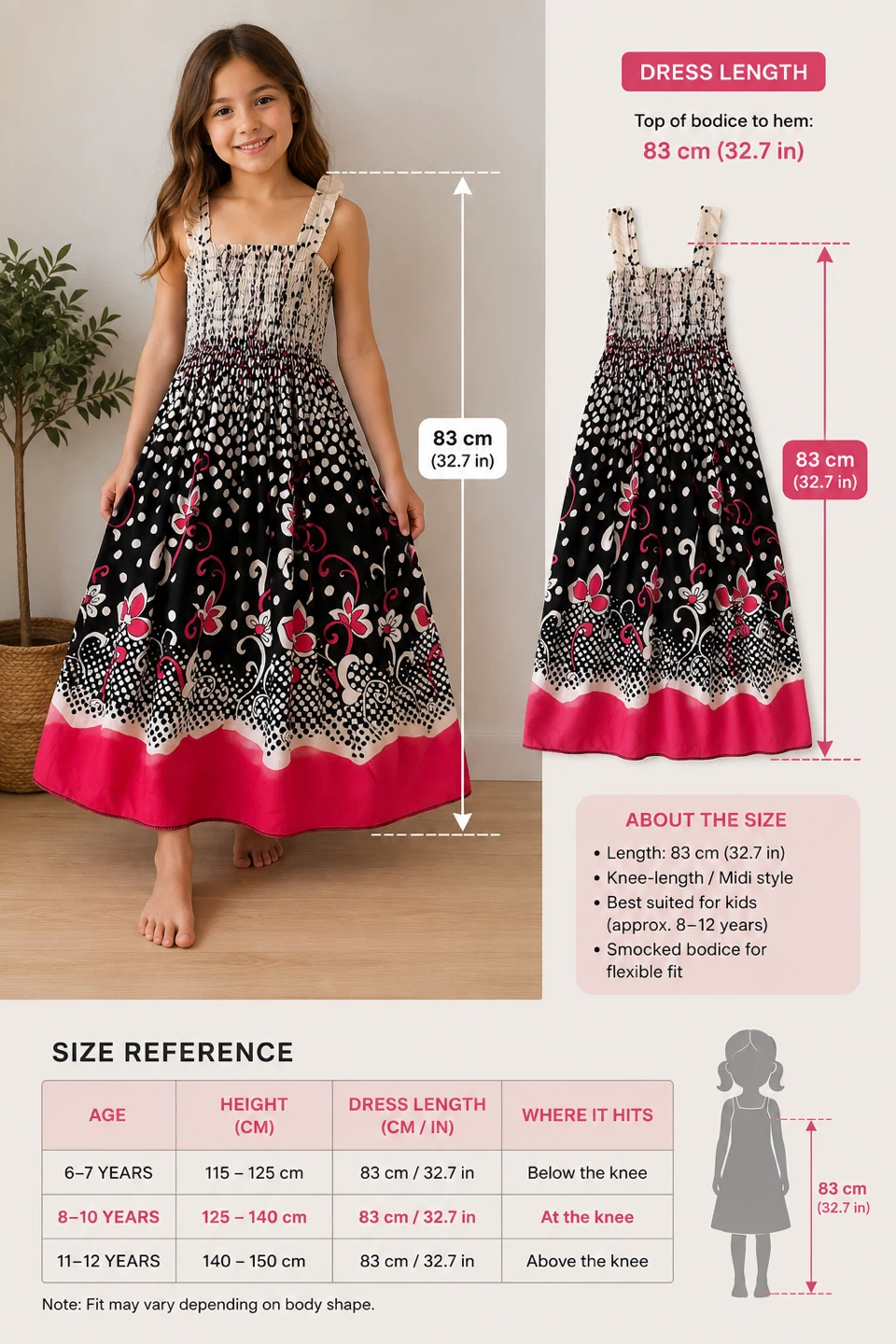 Girls Dress Size 8-10 Years