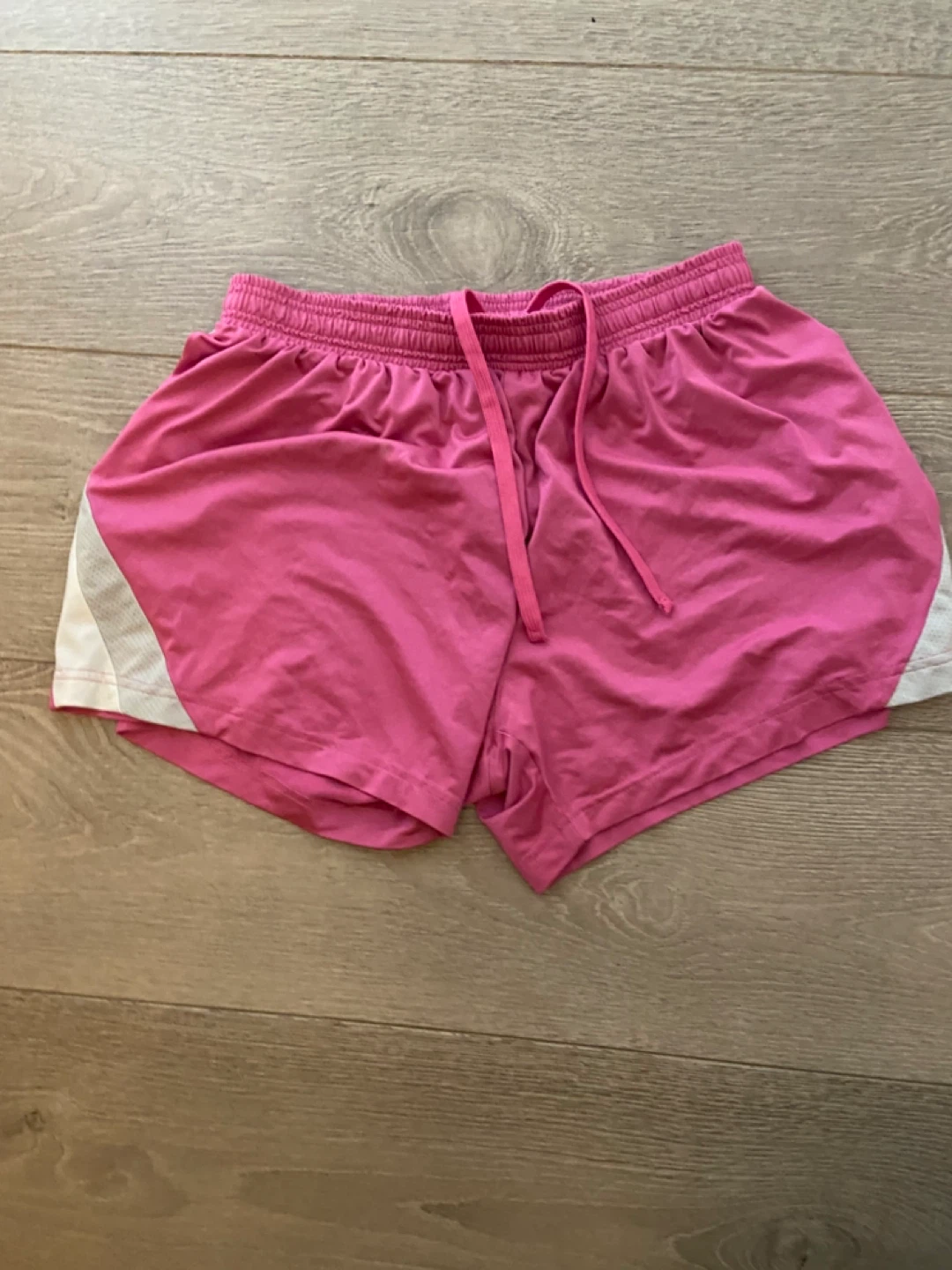 Pink running shorts