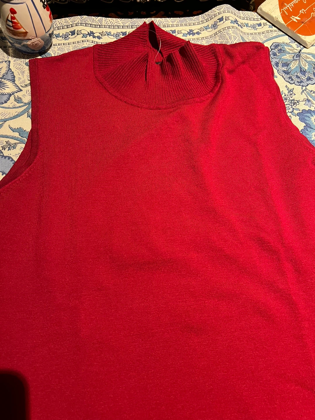 August Silk sleeveless mock neck top - photo 3