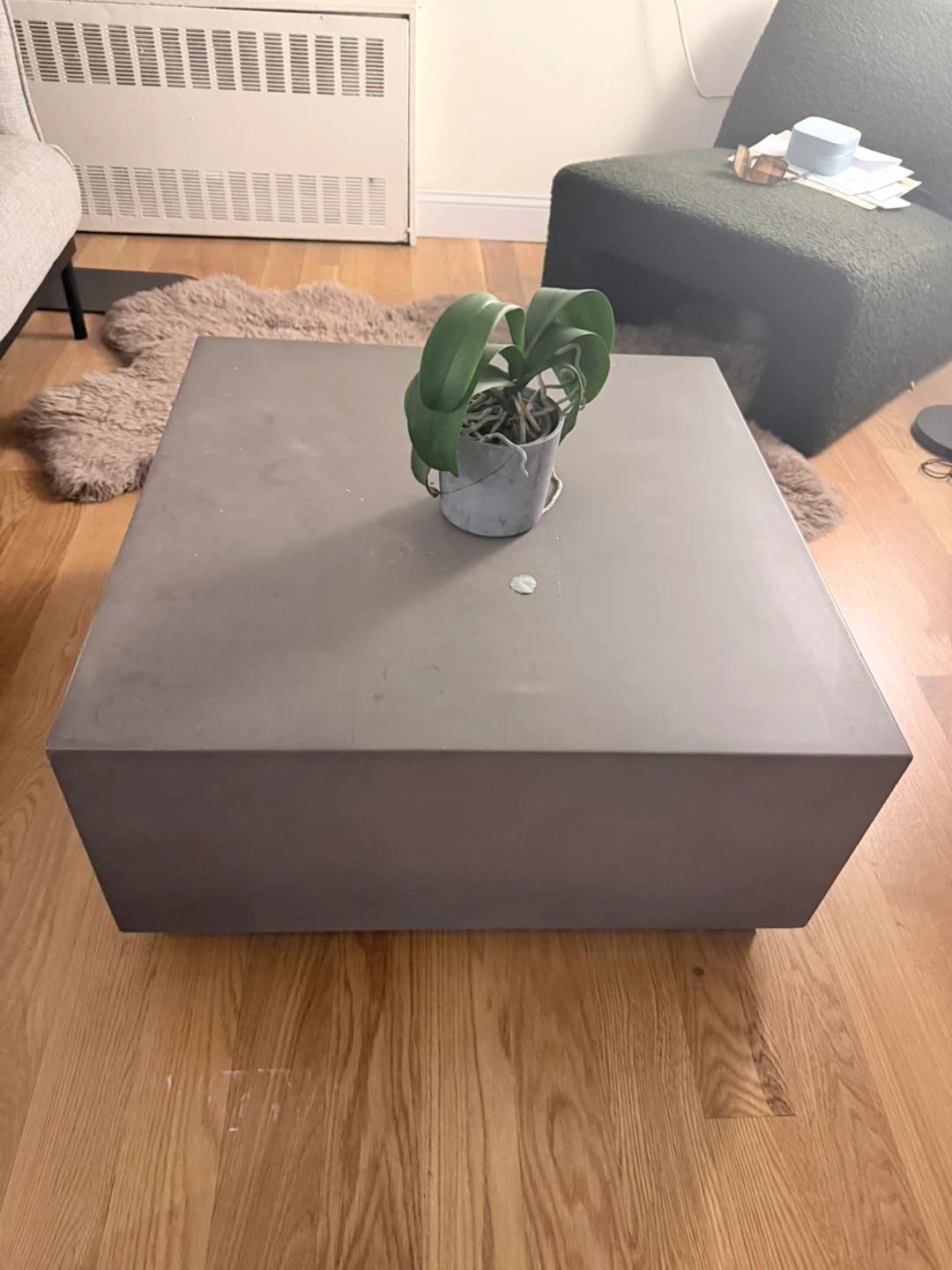 CB2 Grey Cement Coffee table