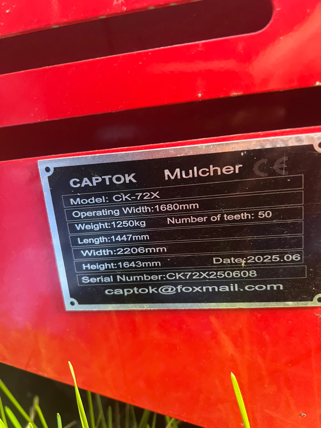 CAPTOK Mulcher Model CK-72X