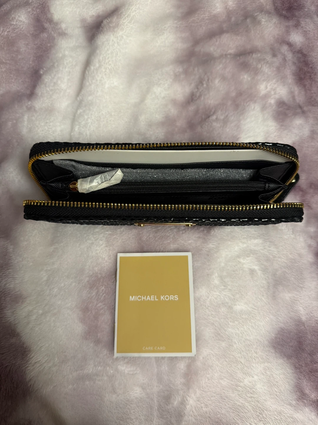 Michael Kors Black Snakeskin Zip Around Wallet - photo 2