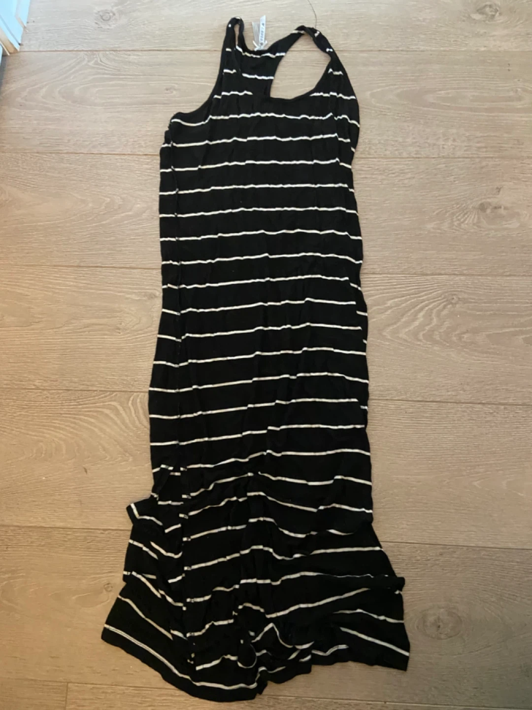 Black & White Striped Maxi Dress