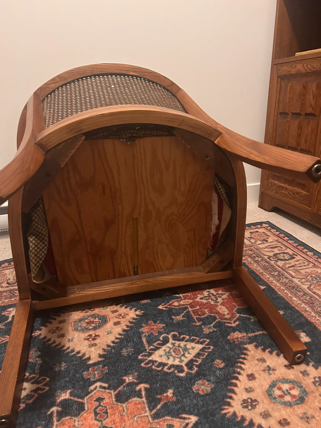 Solid wood cane-back barrel armchair BC made! - photo 5