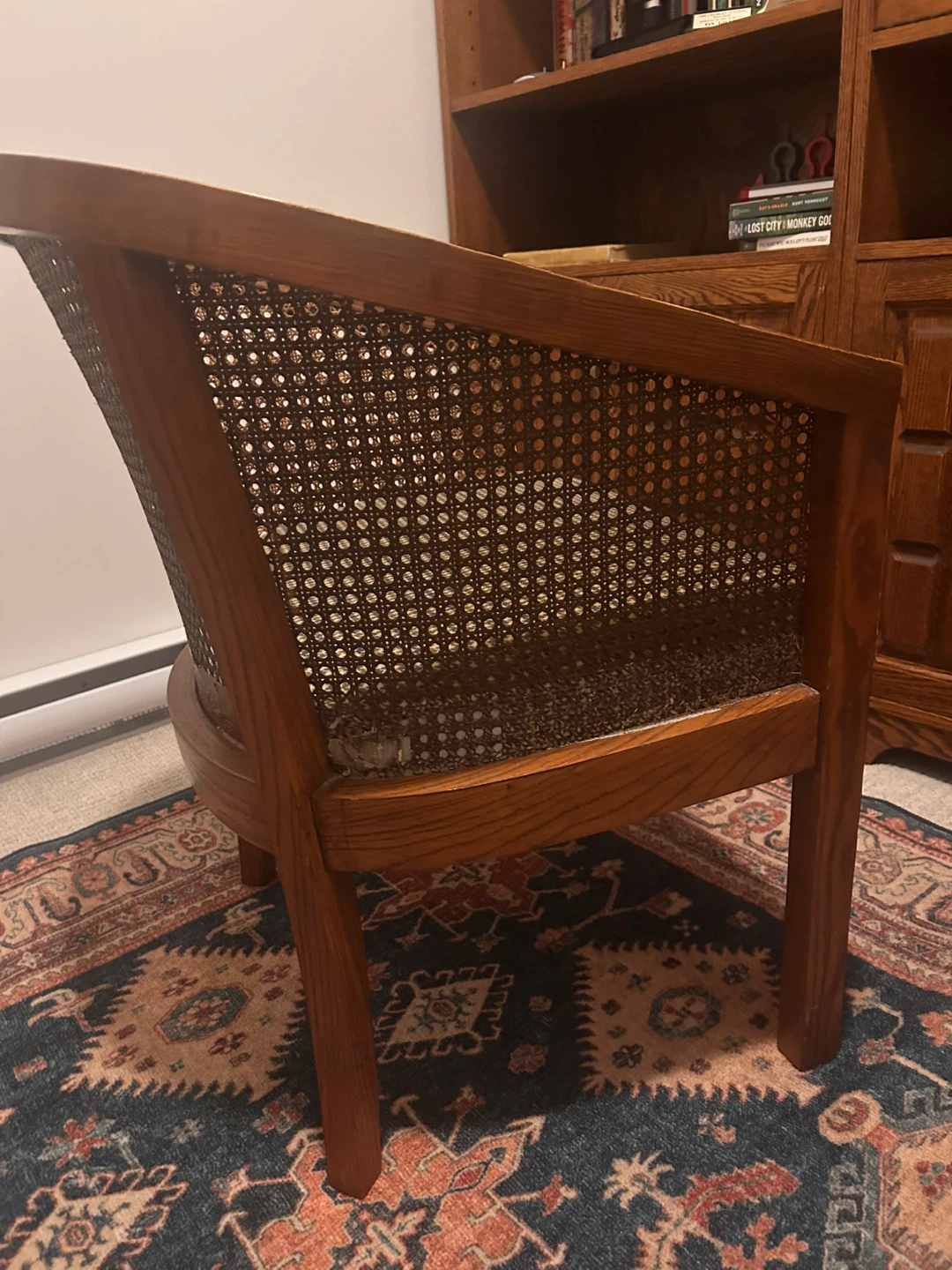Solid wood cane-back barrel armchair BC made! - photo 3