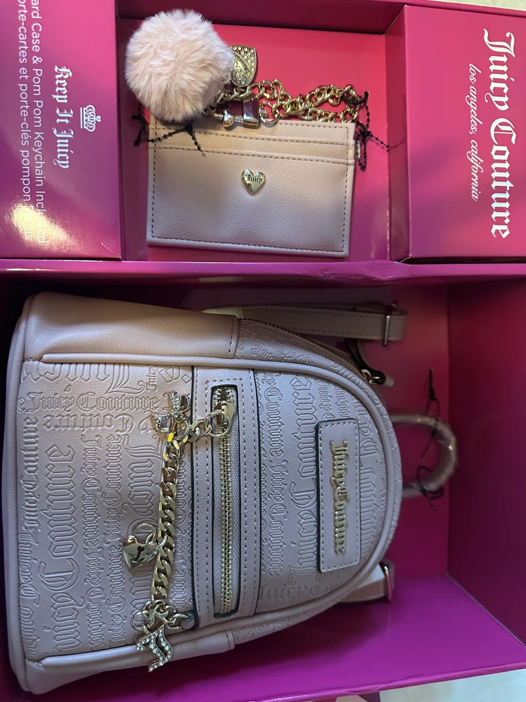 Juicy Couture Mini Backpack and Card Case Set