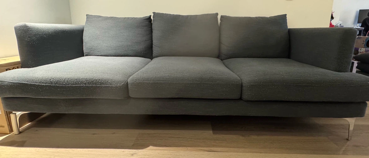 Grey Three-Seater Sofa