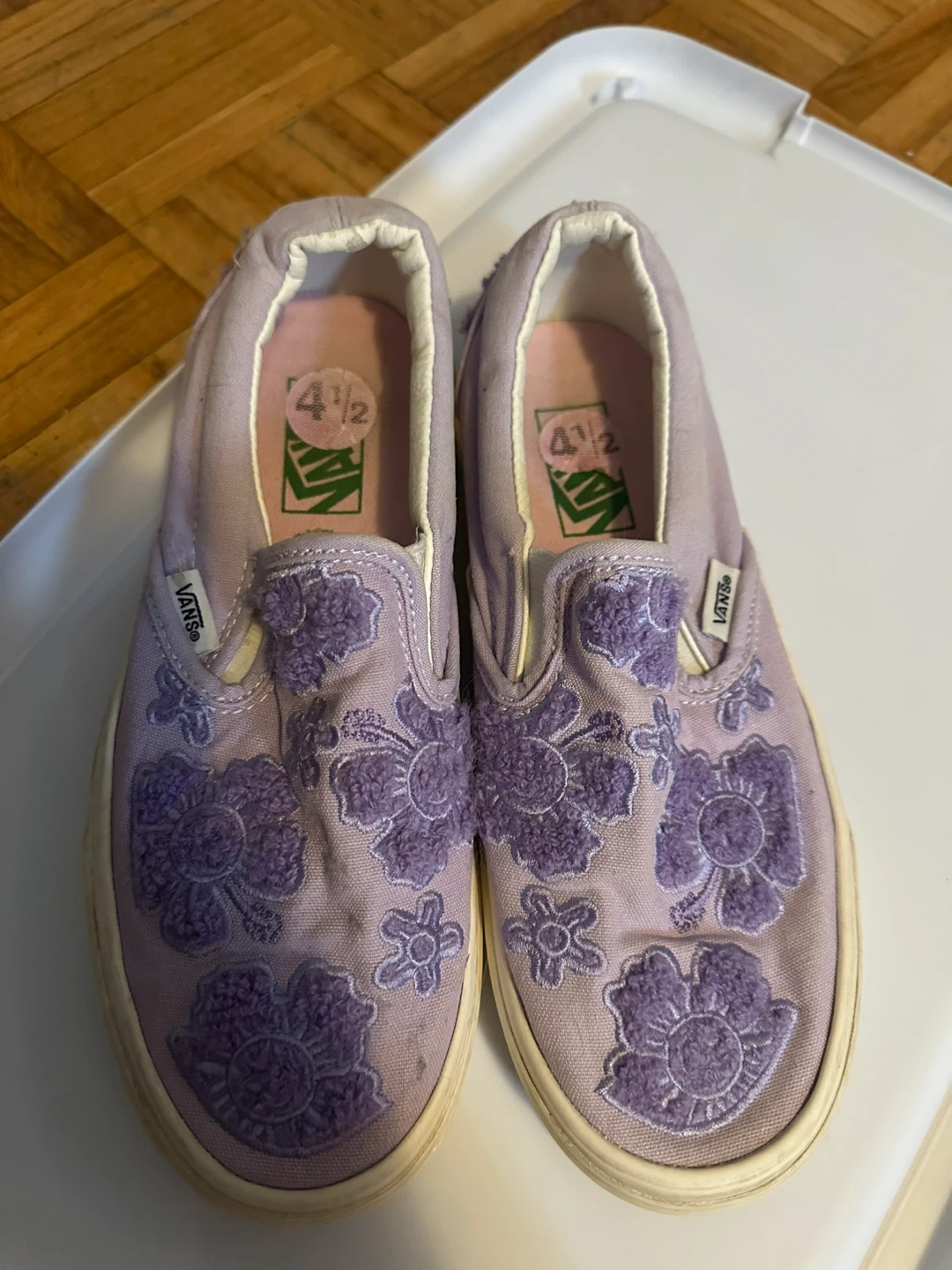 Vans Slip-On Lilac Floral Shoes