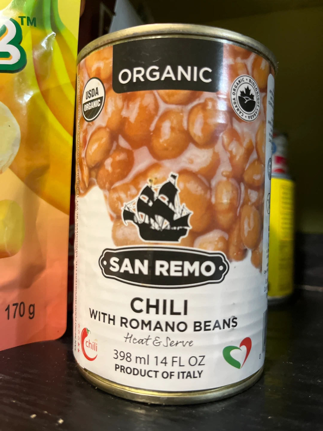 San Remo Organic Chili with Romano Beans, 398ml