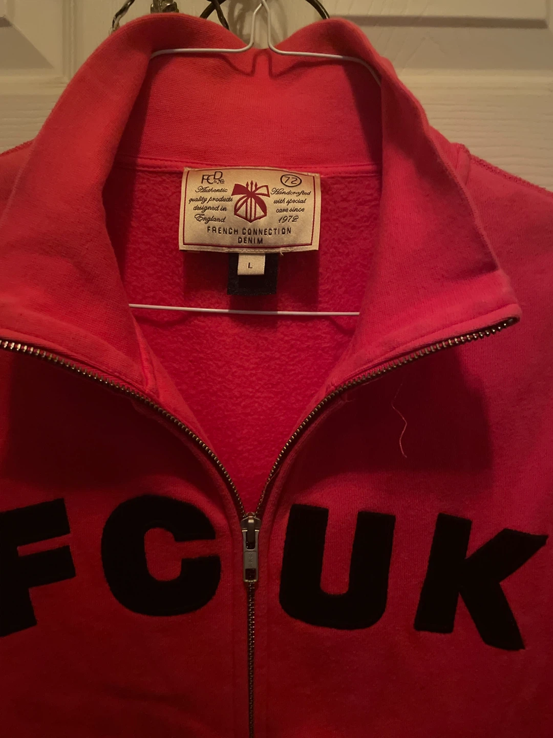 FCUK pink zip up, size L - photo 2