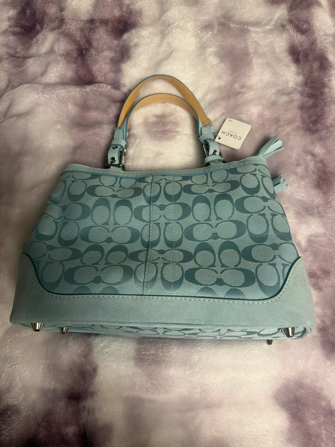 Coach Signature C Tote Bag - pastel blue