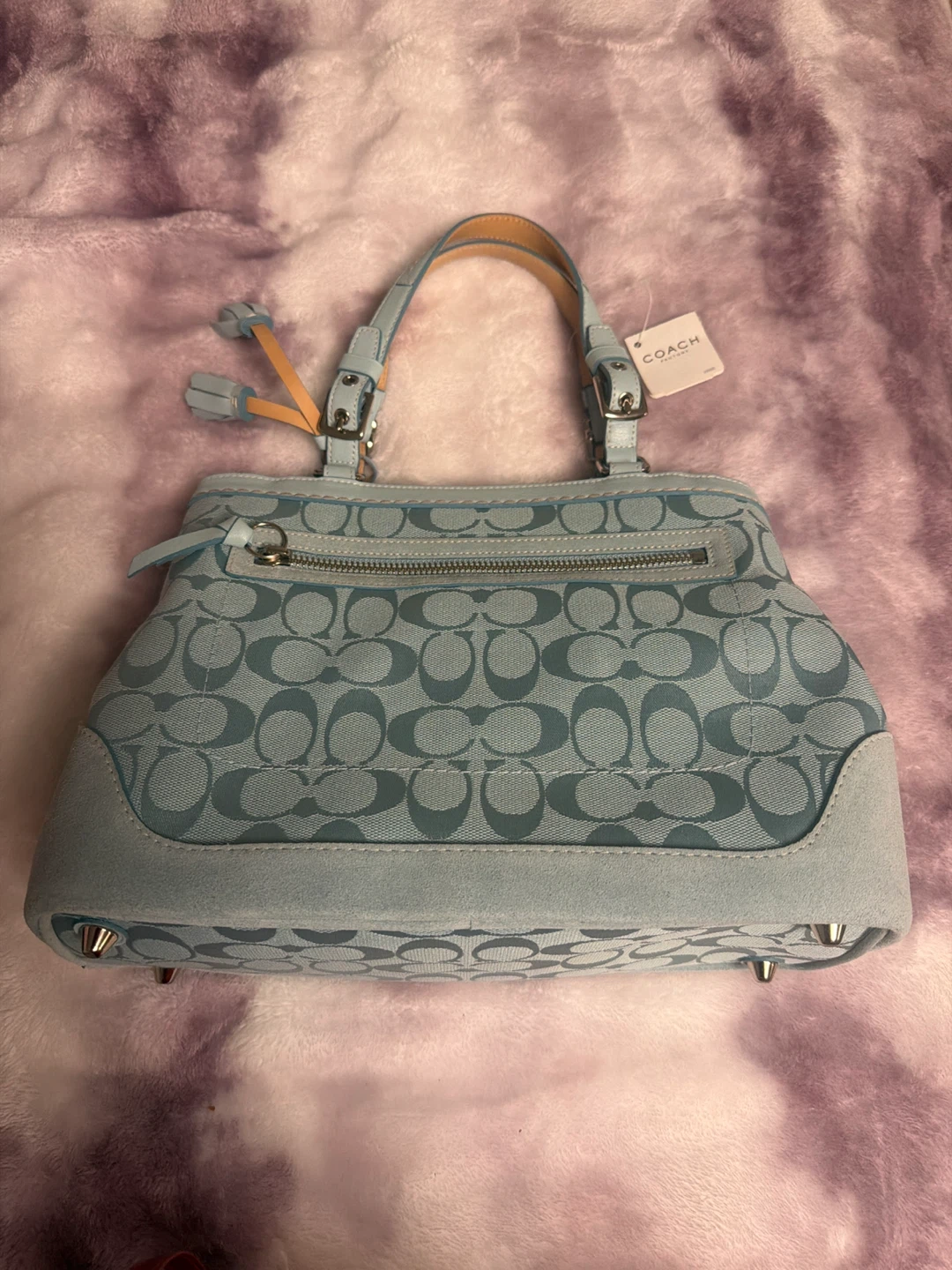 Coach Signature C Tote Bag - pastel blue - photo 2