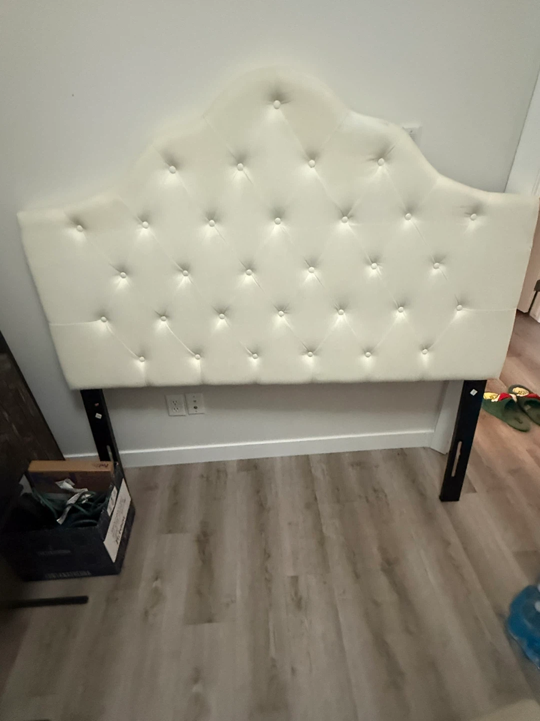 White Tufted Headboard