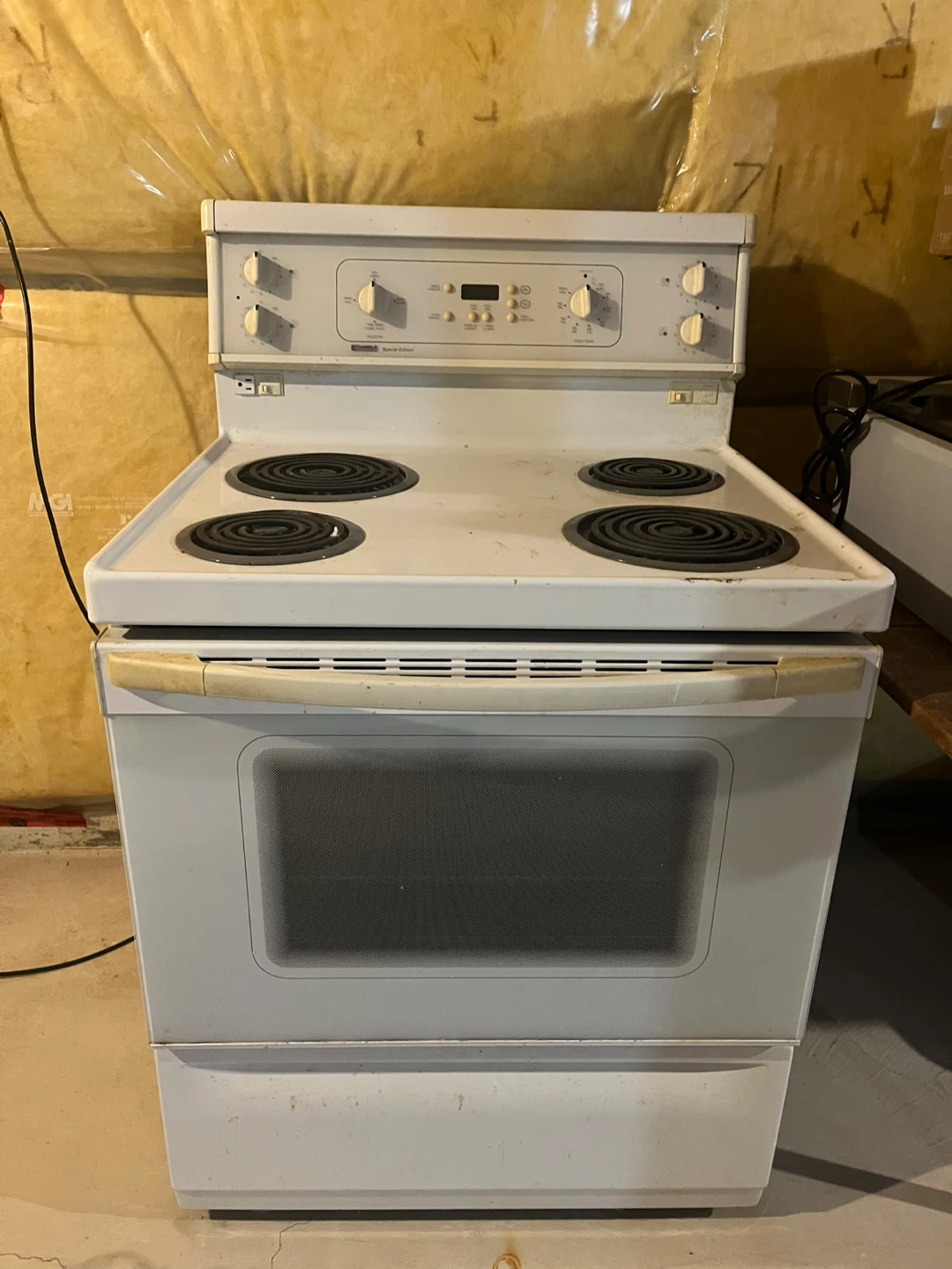 White Electric Stove