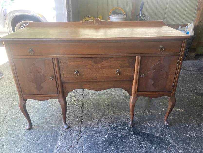 Antique Wooden Sideboard Buffet